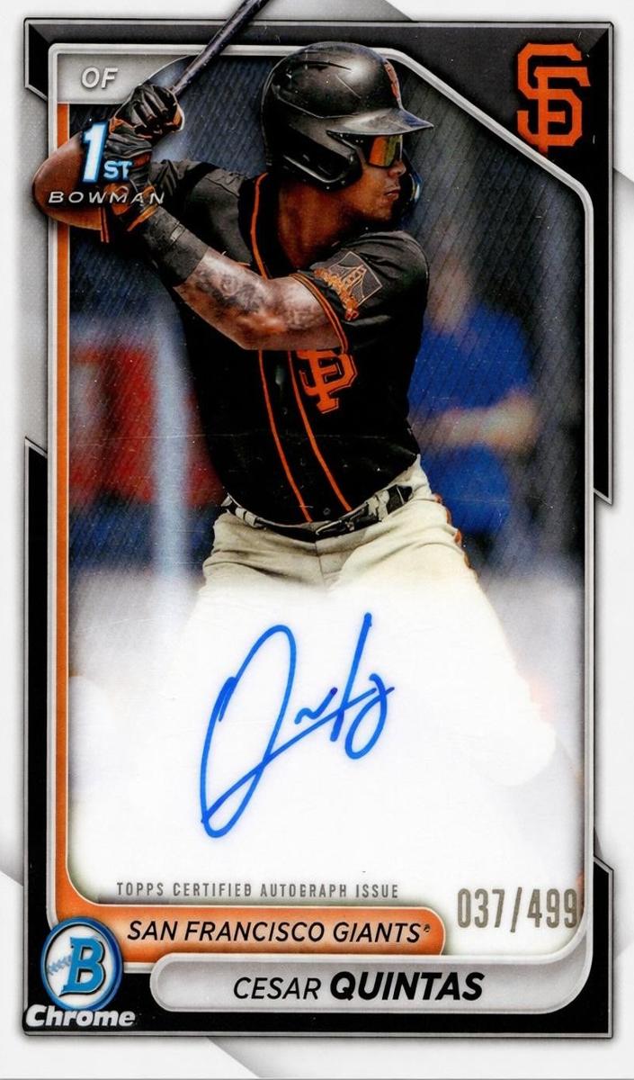 2024 Bowman Chrome Prospects Baseball Refractor Cesar Quintas #CPA-CQ PSA 9