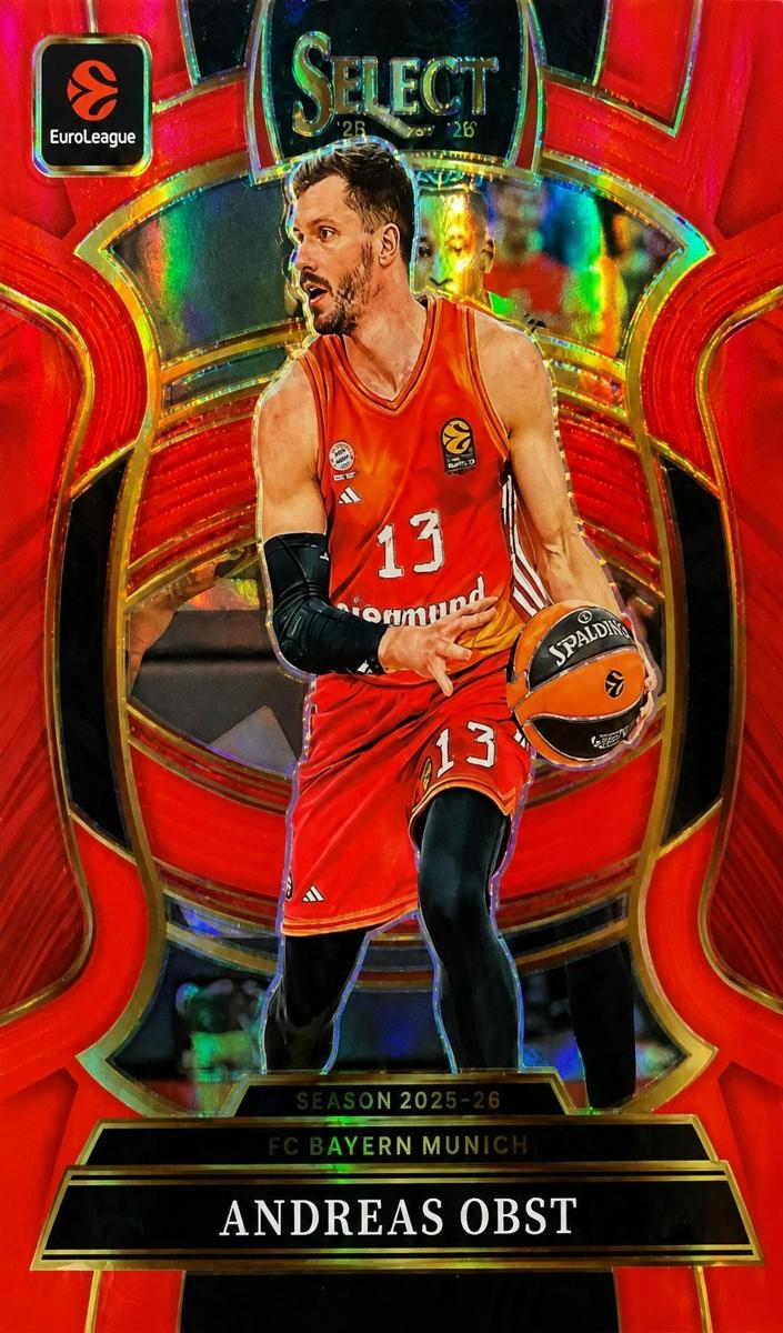 2025 Panini Select EuroLeague Basketball Red Andreas Obst #99