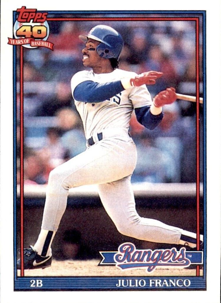 1991 Topps Baseball Julio Franco #775 PSA 9