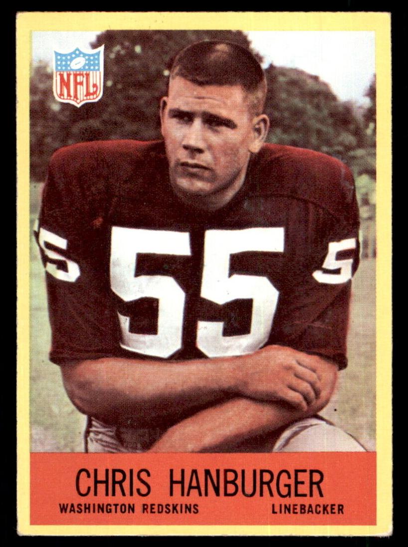 1967 Philadelphia Football Chris Hanburger #183