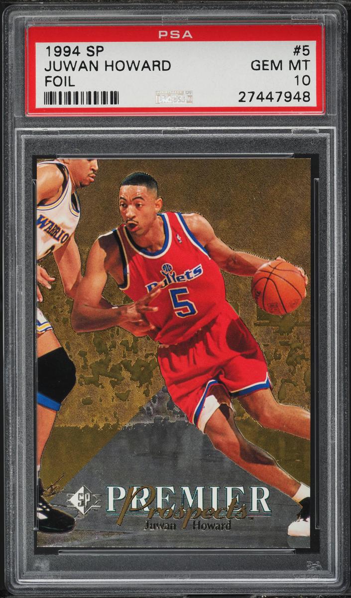 1994 SP Basketball Foil Juwan Howard #5 PSA 10