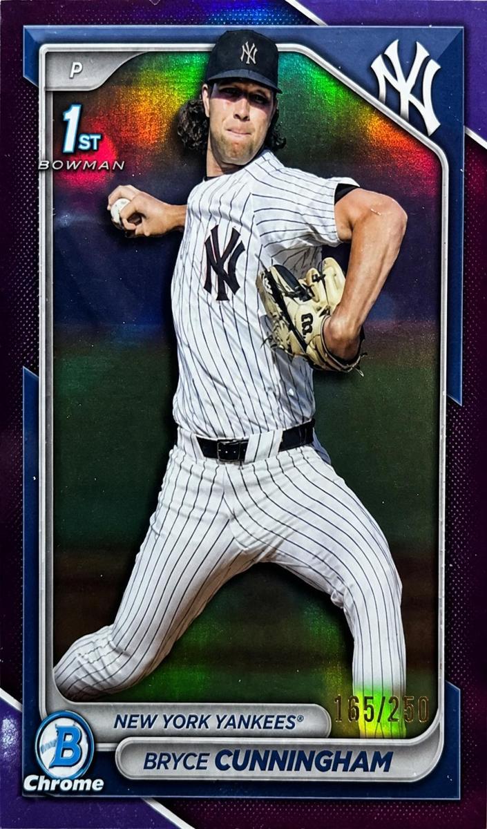 2024 Bowman Draft Chrome Baseball Purple Refractor Bryce Cunningham #BDC-97 PSA 10