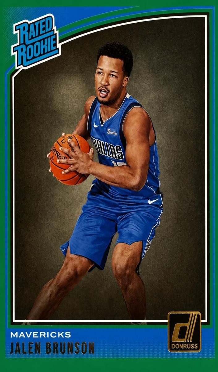 2018 Panini Donruss Basketball Green Flood Jalen Brunson #179