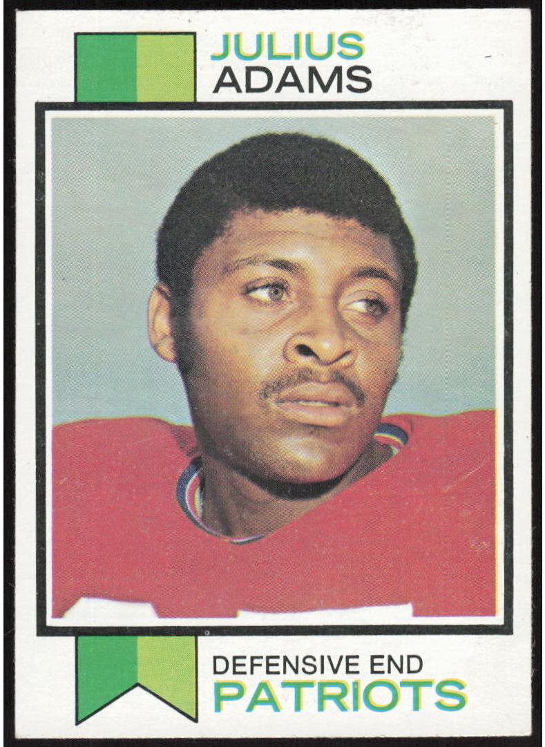 1973 Topps Football Julius Adams #278 PSA 8