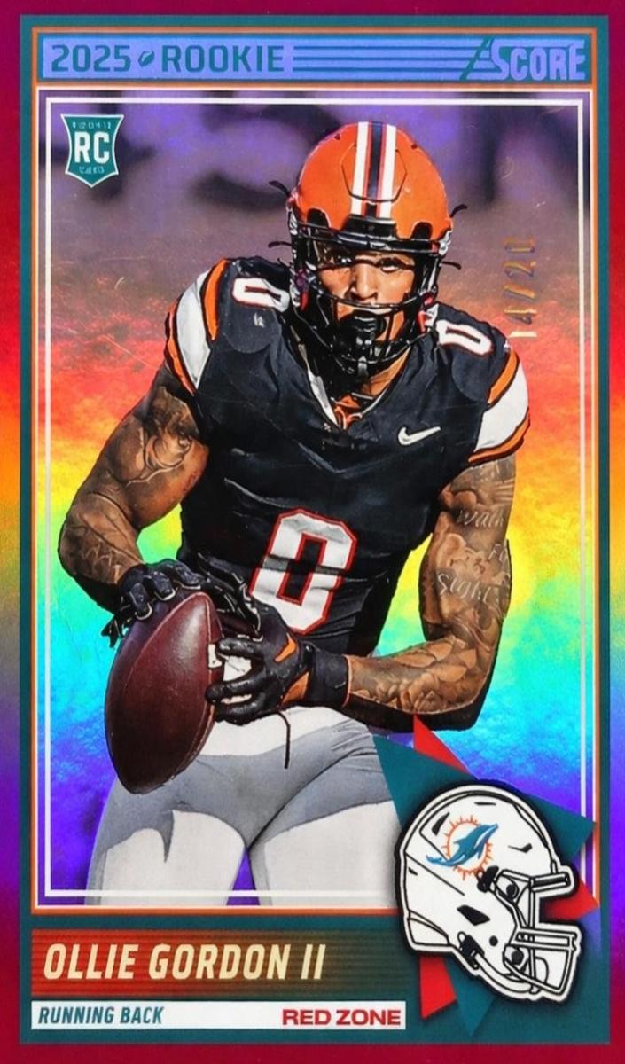 2025 Panini Score Football Red Zone Ollie Gordon II #10
