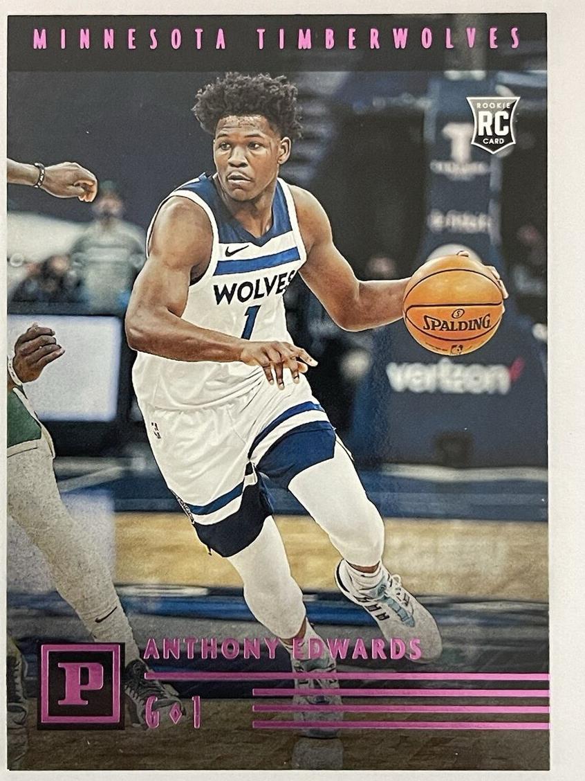2020 Panini Chronicles Basketball Pink Anthony Edwards #101 PSA 10