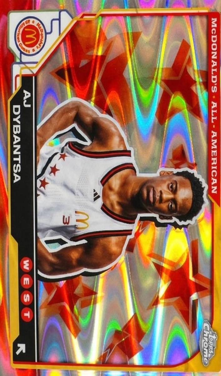 2025 Topps Chrome McDonald's All American Basketball RayWave Refractor AJ Dybantsa #45