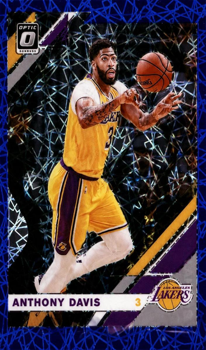 2019 Donruss Optic Basketball Blue Velocity Anthony Davis #90 PSA 9