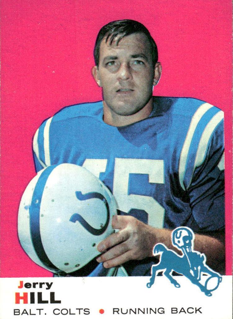 1969 Topps Football Jerry Hill #94 PSA 8