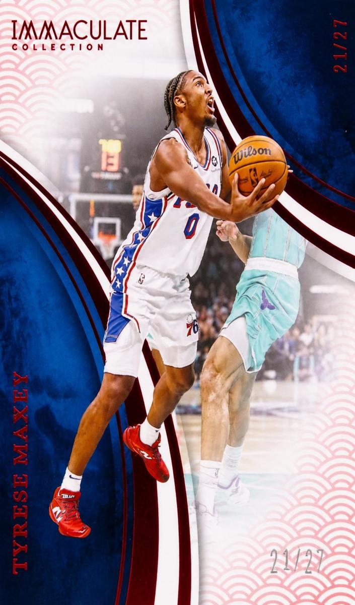 2024 Panini Immaculate Collection Basketball International Red Tyrese Maxey #56