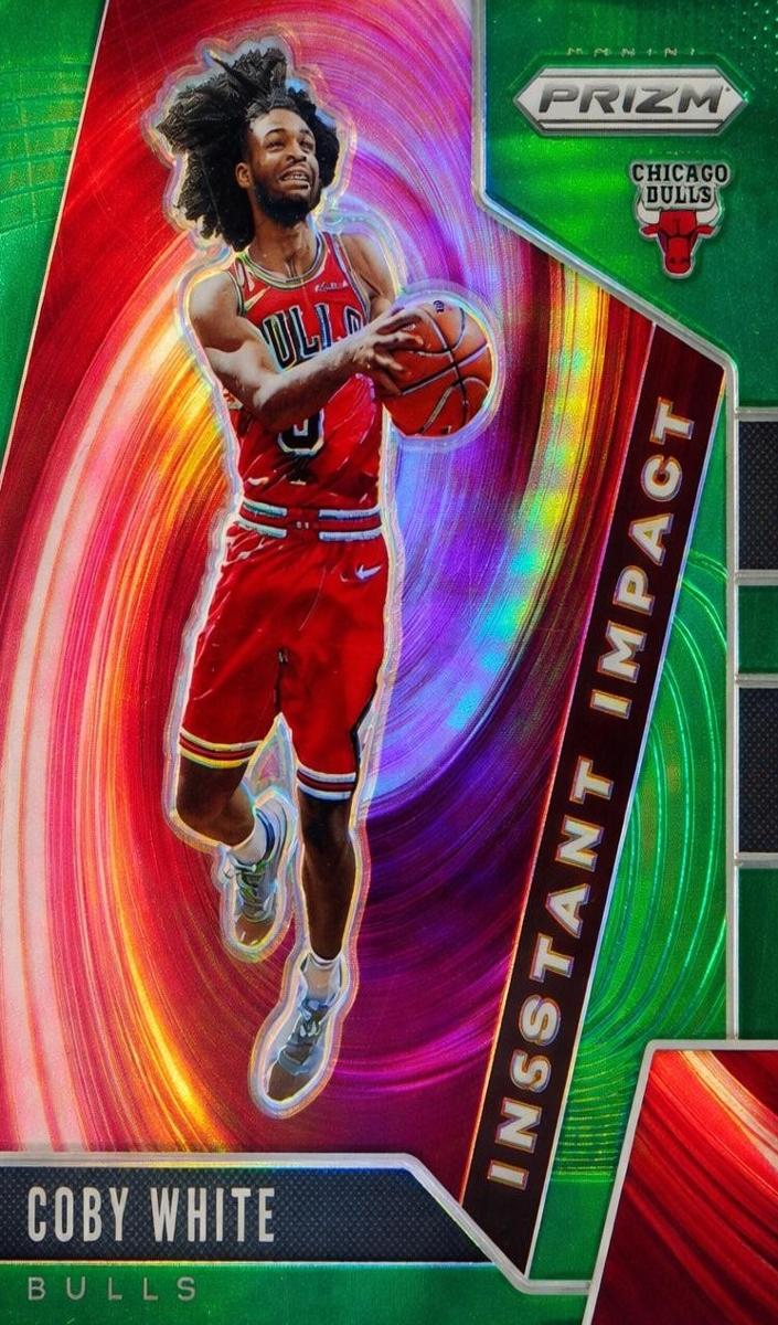 2019 Panini Prizm Basketball Prizm Green Coby White #6 PSA 10