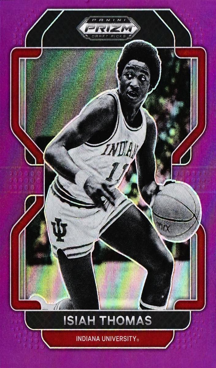 2022 Panini Prizm Draft Picks Basketball Purple Isiah Thomas #18
