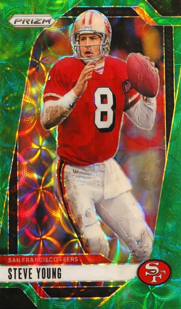 2024 Panini Prizm Football Green Scope Steve Young #256 CGC 7.5
