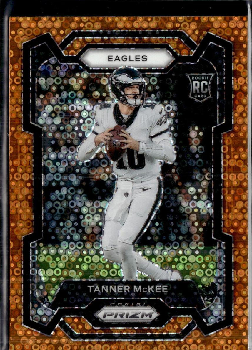2023 Panini Prizm Football Disco Tanner McKee #383 PSA 10