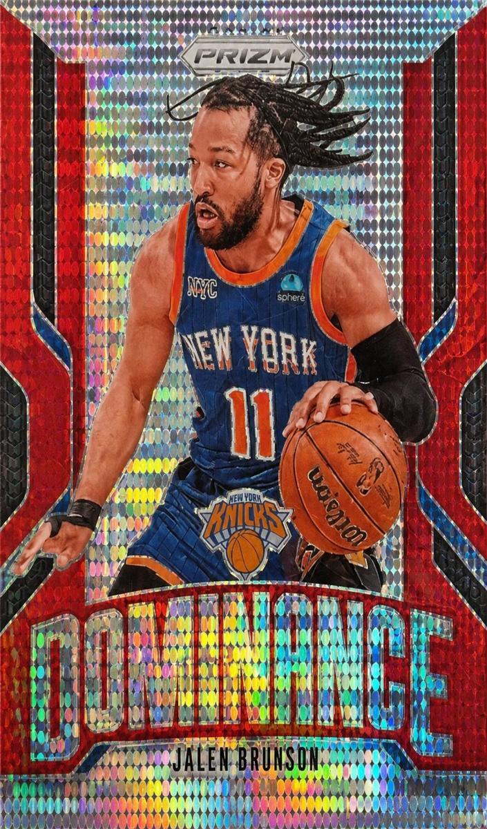 2024 Panini Prizm Basketball Red Pulsar Jalen Brunson #17 PSA 10