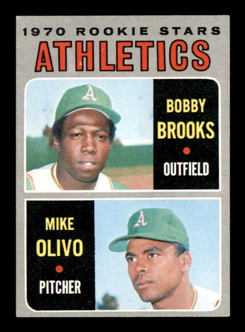 1970 Topps Baseball Athletics Rookies #381 PSA 8