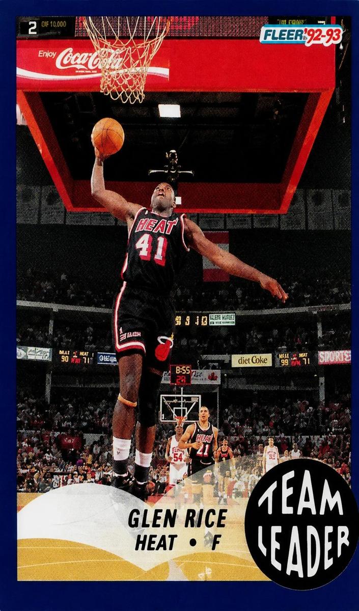 1992 Fleer Basketball Glen Rice #14 PSA 9
