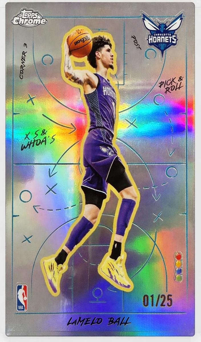 2025 Topps Chrome Basketball Orange Refractor LaMelo Ball #XW-7 PSA 9