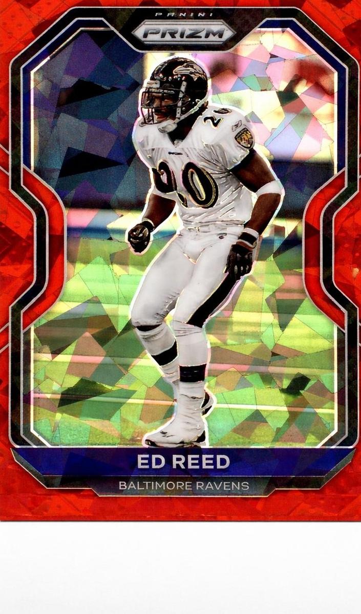 2020 Panini Prizm Football Red Ice Prizm Ed Reed #46
