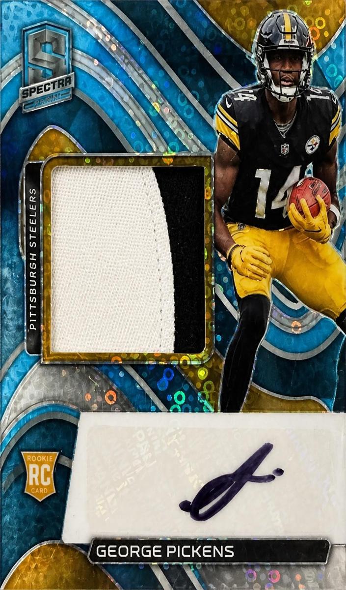 2022 Panini Spectra Football Neon Blue George Pickens #218