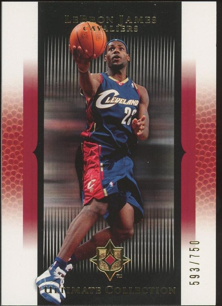 2005 Upper Deck Ultimate Collection Basketball LeBron James #19 PSA 8