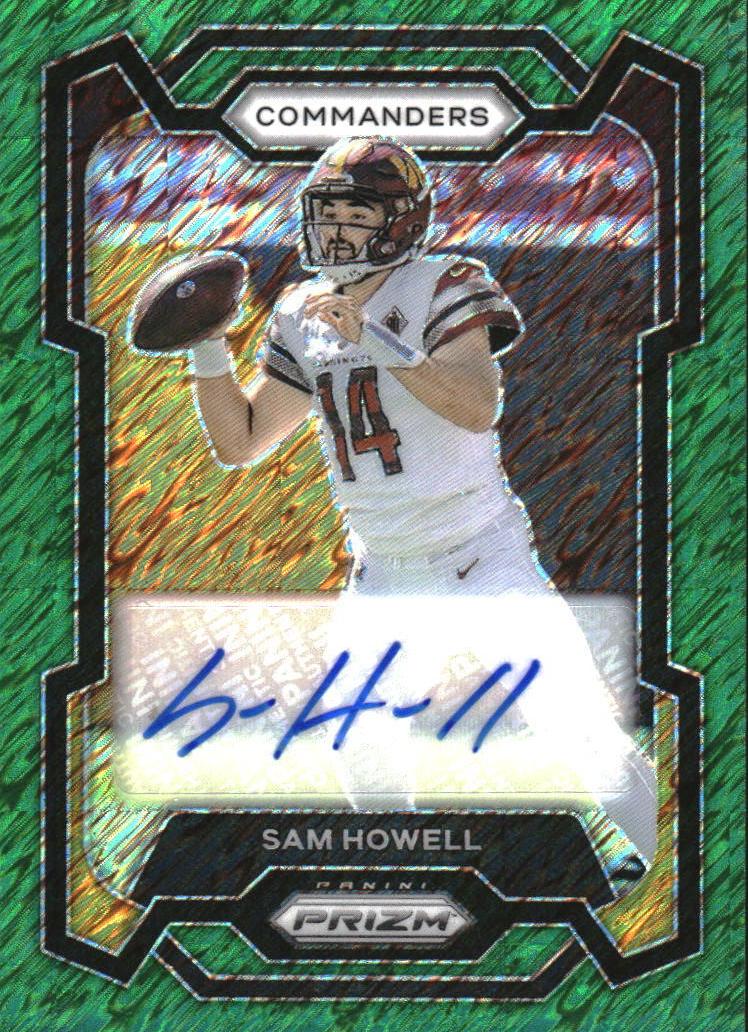 2023 Panini Prizm Football Green Shimmer Sam Howell #300