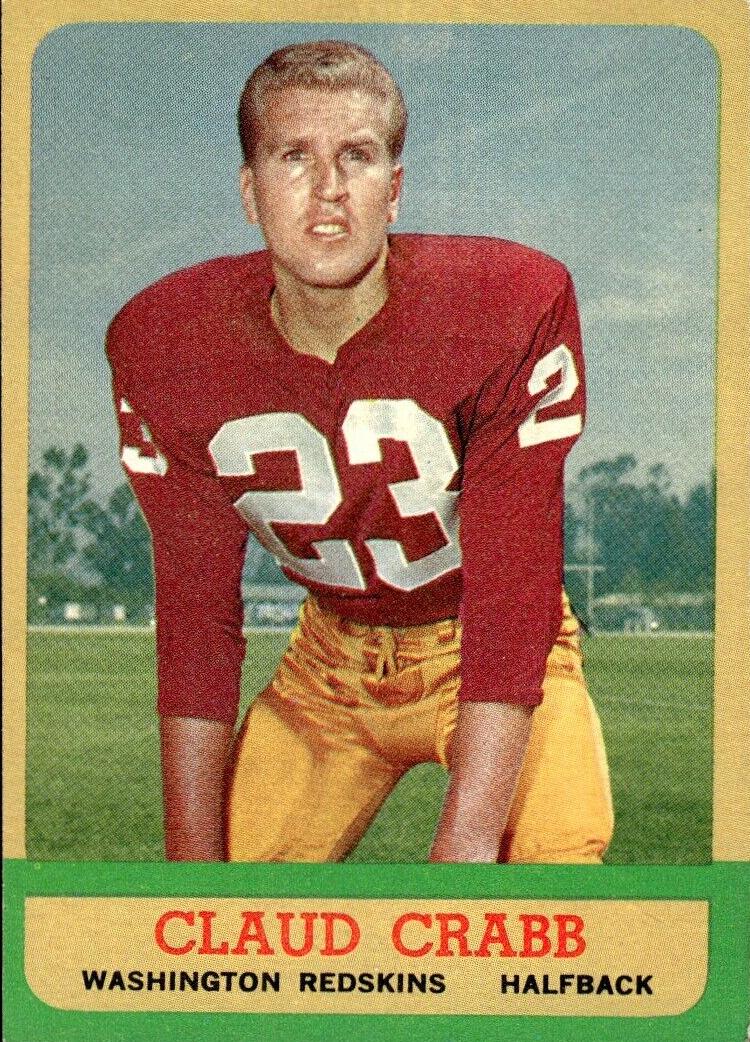 1963 Topps Football Claude Crabb #168