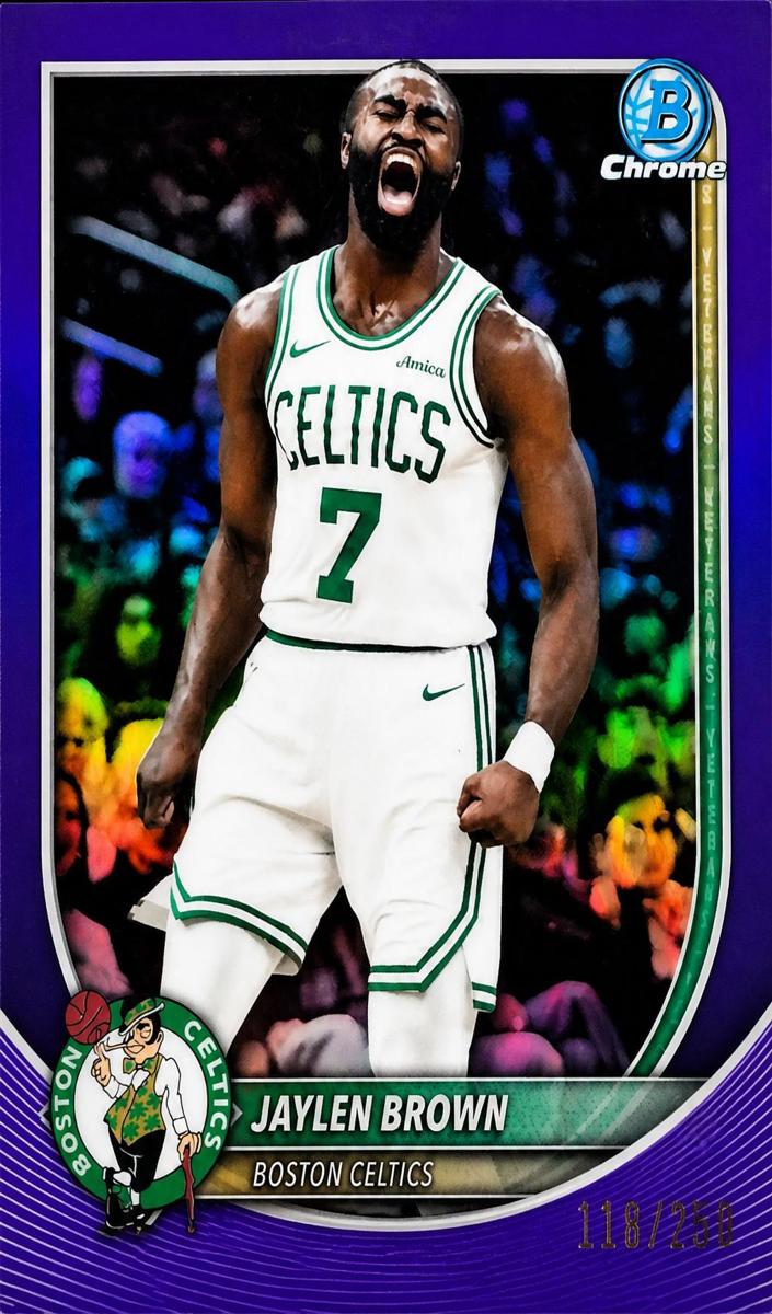 2025 Bowman Basketball Purple Refractor Jaylen Brown #BCV-57