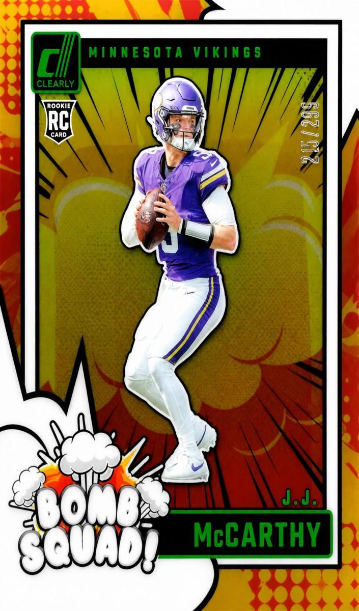 2024 Panini Clearly Donruss Football Green J.J. McCarthy #5