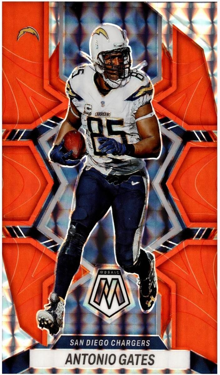 2022 Panini Mosaic Football Reactive Orange Antonio Gates #107