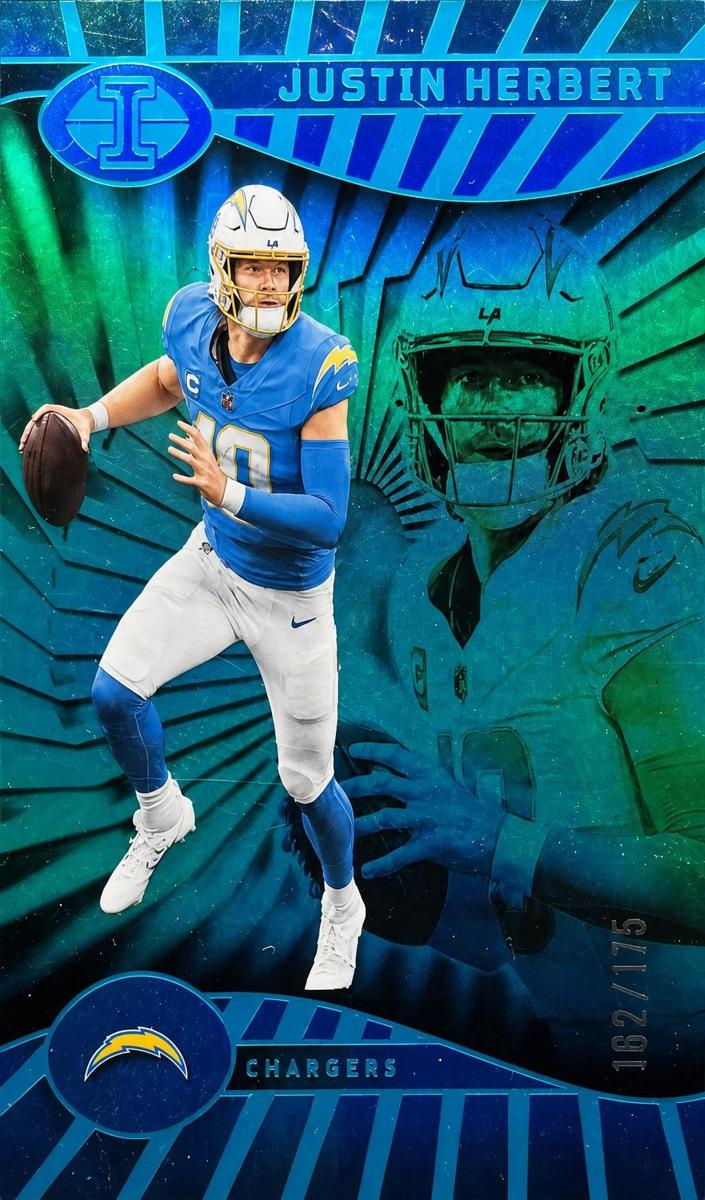 2024 Panini Illusions Football Teal Trophy Collection Justin Herbert #49