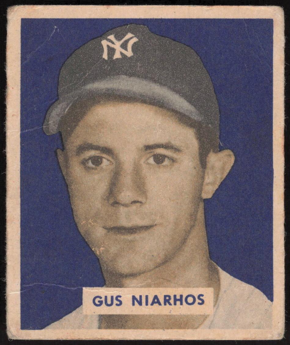 1949 Bowman Baseball Gus Niarhos #181 PSA 6