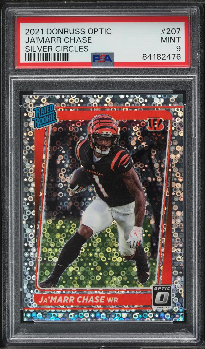 2021 Donruss Optic Football Silver Circles Ja'Marr Chase #207