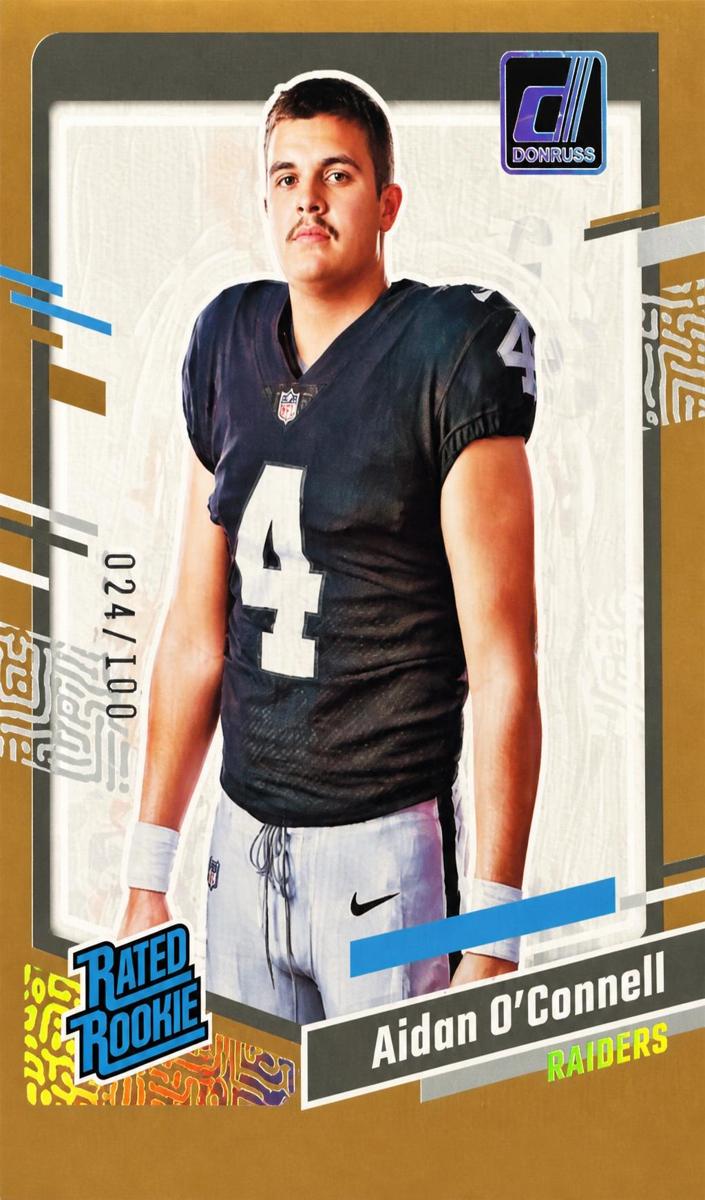 2023 Panini Donruss Football Studio Series Aidan O'Connell #35 PSA 8