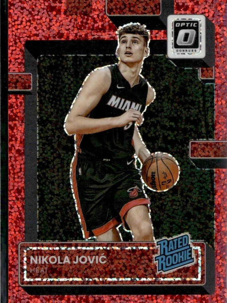 2022 Donruss Optic Basketball Red Sparkle Nikola Jovic #224 PSA 9