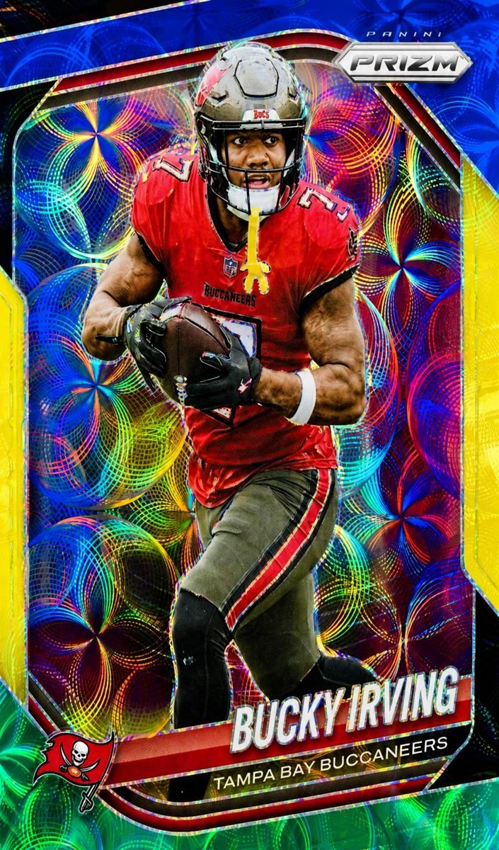 2025 Panini Prizm Football Choice Blue Yellow and Green Bucky Irving #169