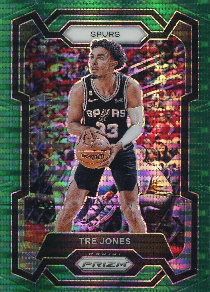 2023 Panini Prizm Basketball Green Pulsar Tre Jones #232