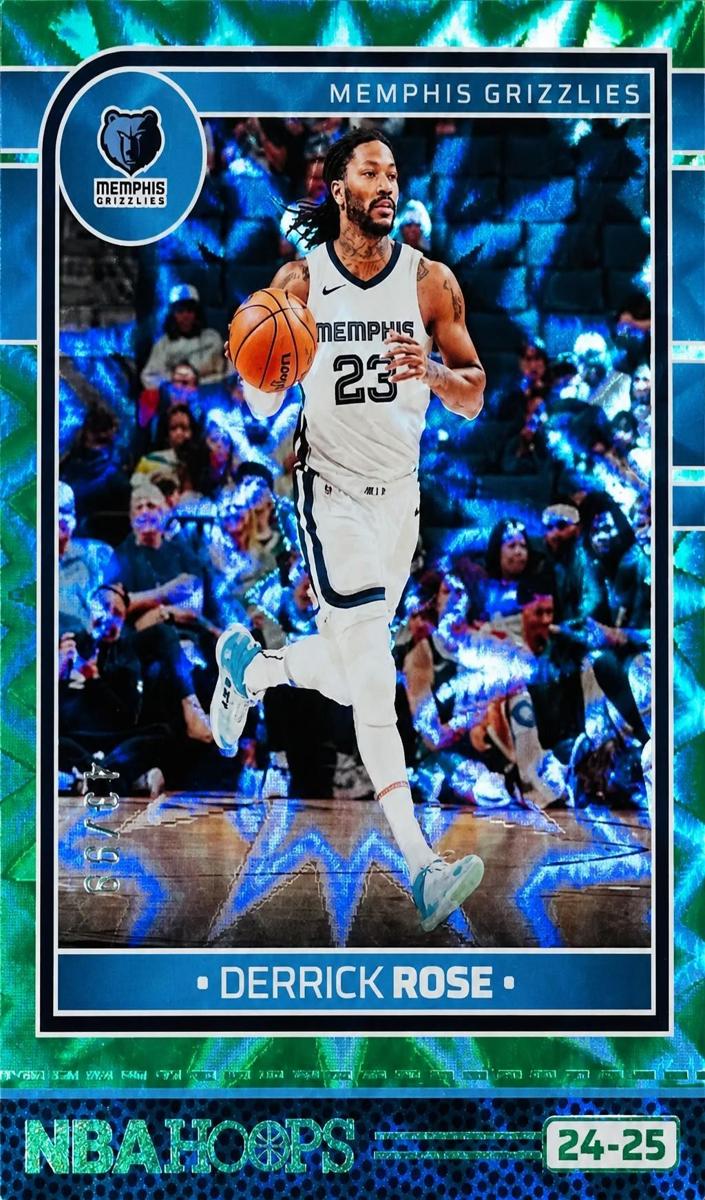 2024 Panini Hoops Basketball Green Explosion Derrick Rose #37