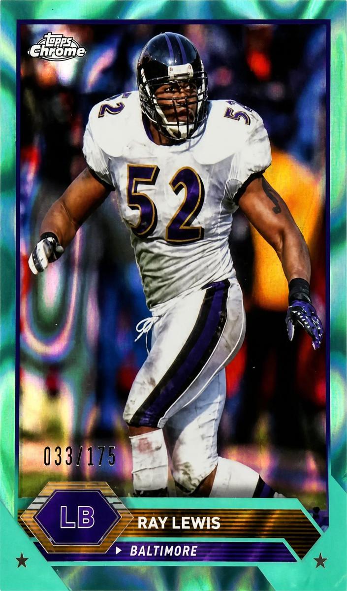 2023 Topps Composite Football Aqua Lava Refractor Ray Lewis #20