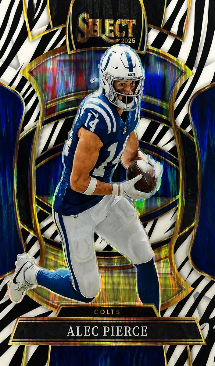2025 Panini Select Football Zebra Shock Alec Pierce #32
