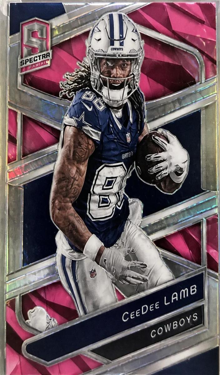 2024 Panini Spectra Football Neon Pink Die Cut CeeDee Lamb #33