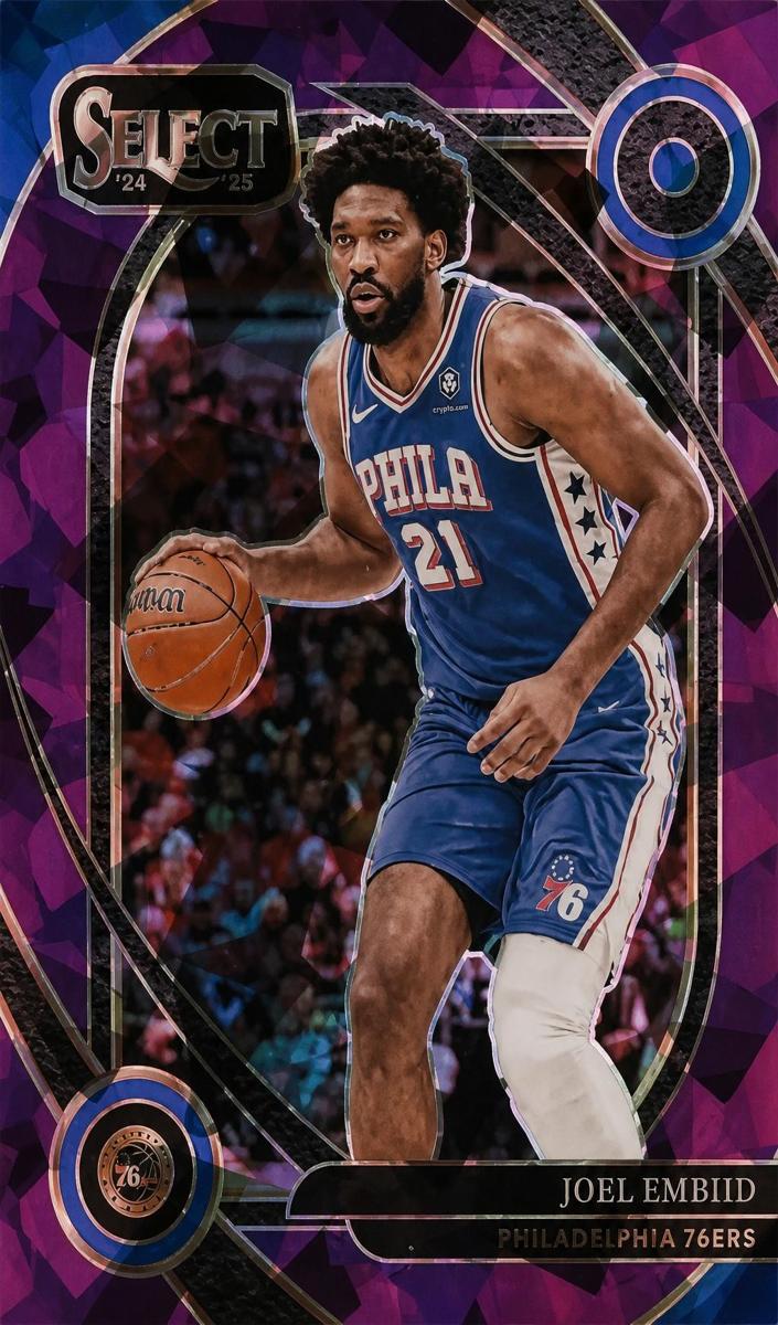 2024 Panini Select Basketball Purple Cracked Ice Joel Embiid #236