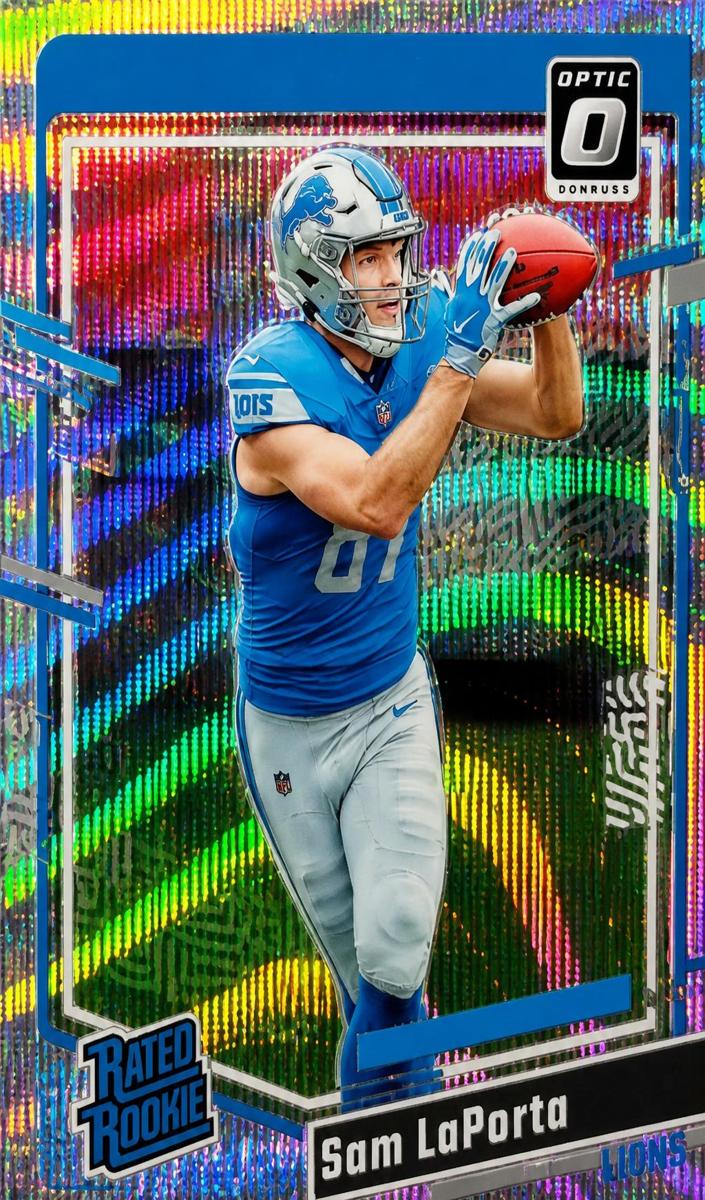 2023 Donruss Optic Football Wave Sam LaPorta #237 PSA 9