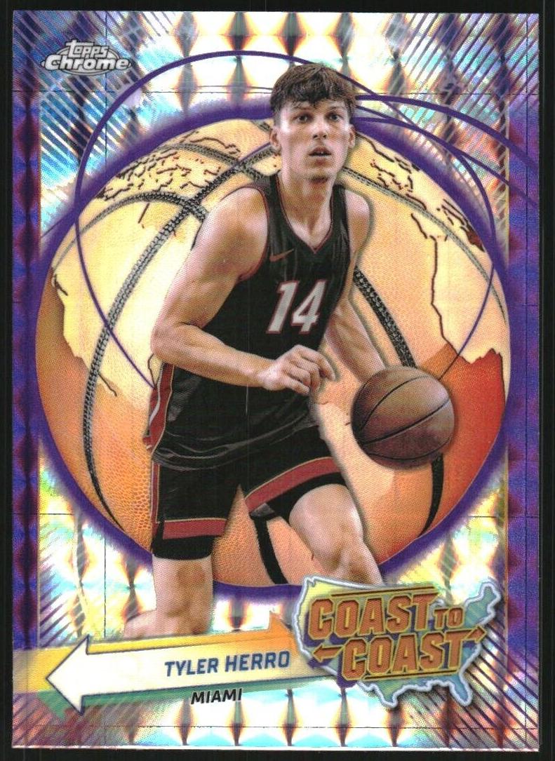 2023 Topps Chrome Basketball Purple Geometric Tyler Herro #CC-17