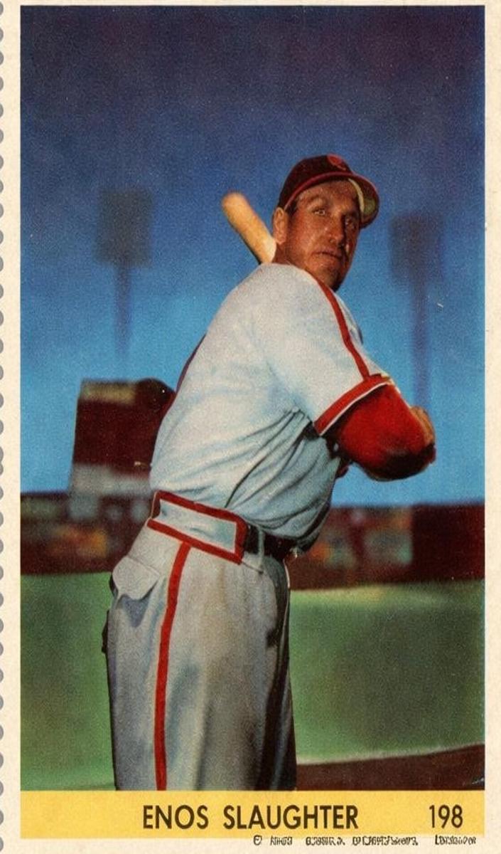 1949 Eureka Sportstamps Baseball Enos Slaughter #198 PSA 9