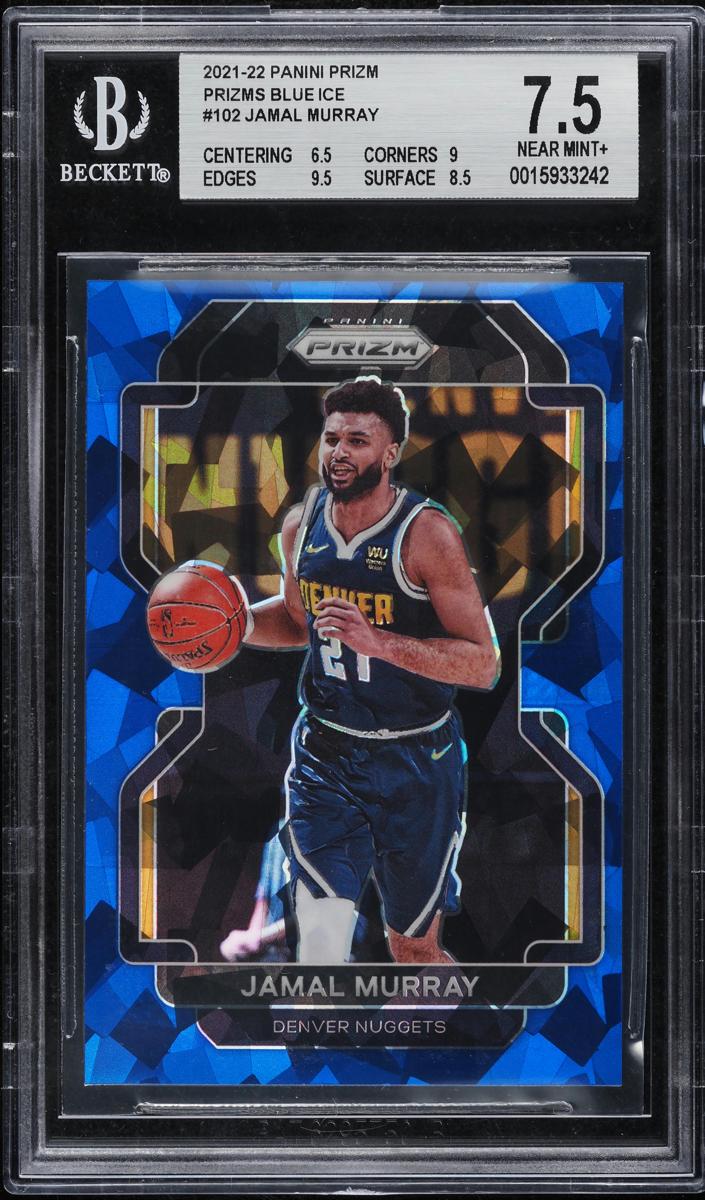2021 Panini Prizm Basketball Blue Ice Jamal Murray #102 BGS 7