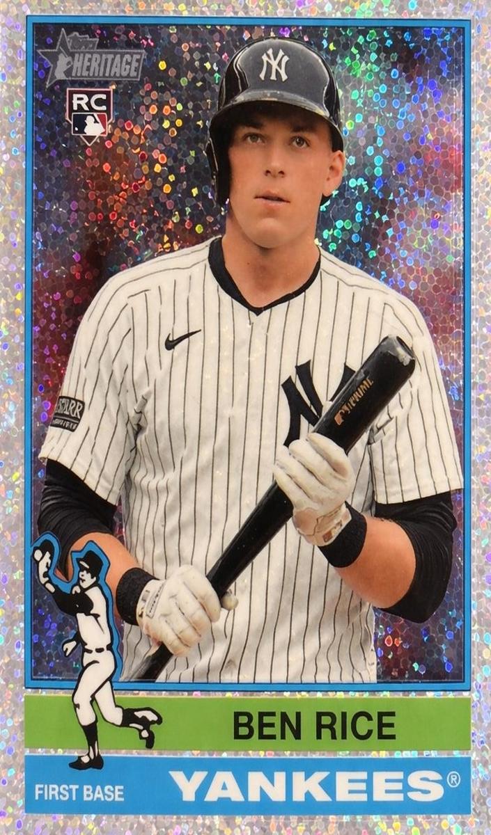 2025 Topps Heritage Baseball Silver Sparkle Refractor Ben Rice #406