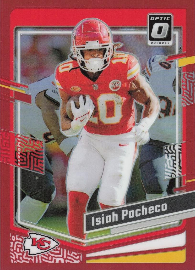 2023 Donruss Optic Football Red Isiah Pacheco #90 PSA 10