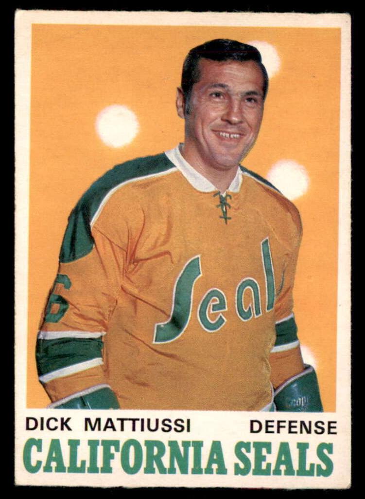 1970 O-Pee-Chee Hockey Dick Mattiussi #192