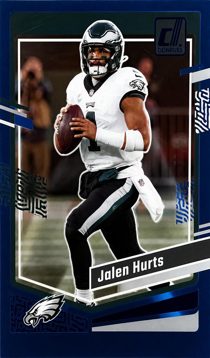 2023 Panini Clearly Donruss Football Blue Jalen Hurts #40